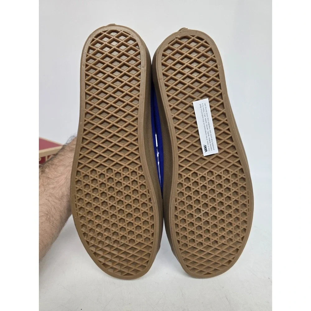 Vans Track Sports Low Blue White Gum Suede Sneakers VN000CTDCJF1 Mens 12
